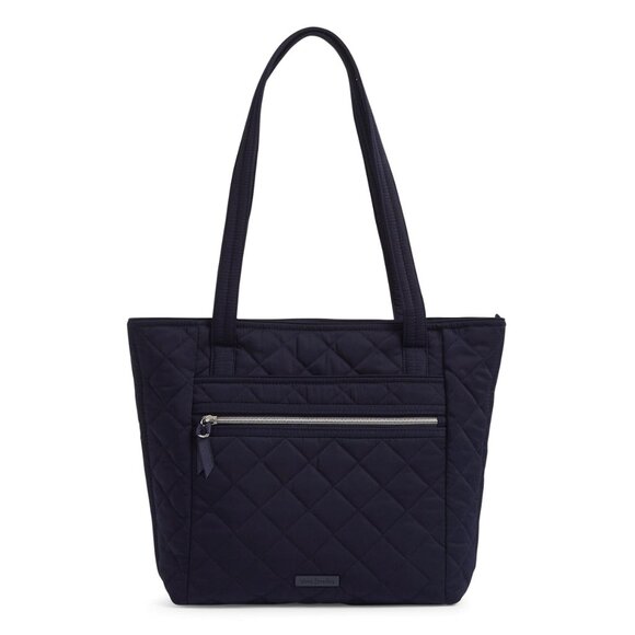 Small Vera Tote Bag in Navy Performance Twill - Picture 1 of 3